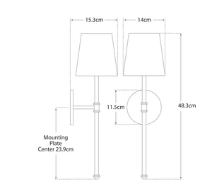 Camille wall lamp by Suzanne Kasler