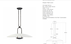 Ralph Lauren Home Cara Medium Pendant Lamp