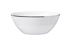 Set of six Roberto Cavalli Home soup bowls from the Lizzard Platin collection