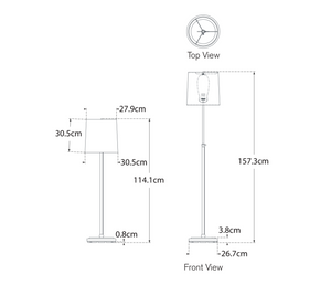 Bryant Wrapped floor lamp by Thomas O'Brien by Visual Comfort