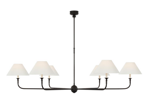 Piaf Oversized chandelier designed by Thomas O'Brien Bryant Large Billiard pendant lamp by Thomas O'Brien by Visual Comfort