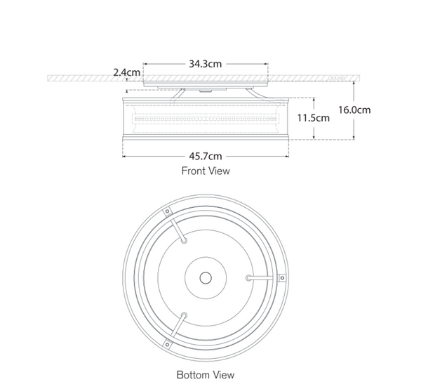 Connery 18" plafond by E.F.Chapman