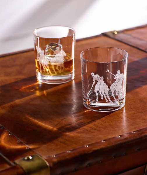 Set of two Ralph Lauren Home crystal glasses, Garrett