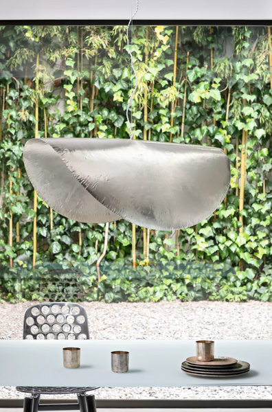 Brass 96 silver pendant lamp by Gervasoni 1882