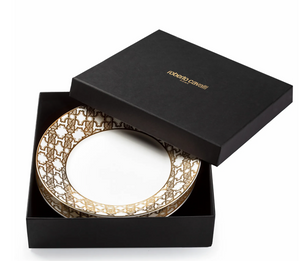 Zestaw sześciu talerzy do zupy Roberto Cavalli Home, z kolekcji Monogram Gold