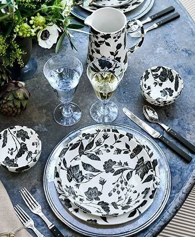 Ralph Lauren Home x Burleigh Faded Peony (Black) Creamer