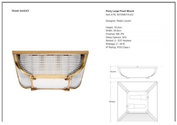 Plafon Ralph Lauren Home Perry Large