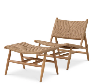 Laroc garden chair and footstool by Eichholtz