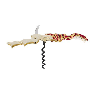 Roberto Cavalli Home Snake Red wine corkscrew 