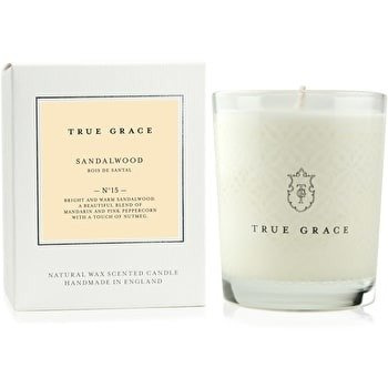 True Grace Sandalwood scented candle, from the Village collection