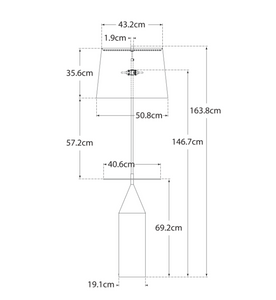 Lampa podłogowa Zephyr projektu Kelly Wearstler