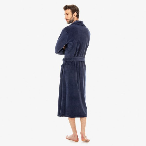 Ralph Lauren Home bathrobe, from the Velvet collection (navy)