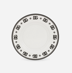 Zestaw dwóch porcelanowych filiżanek ze spodkami do cappuccino Dolce&Gabbana, DG Logo