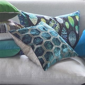 Designers Guild Manipur Azure decorative pillow