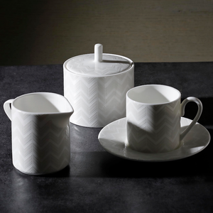 Missoni dessert plate from the Zig Zag White collection