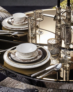 Set of six Roberto Cavalli Home soup bowls, from the Giraffa collection