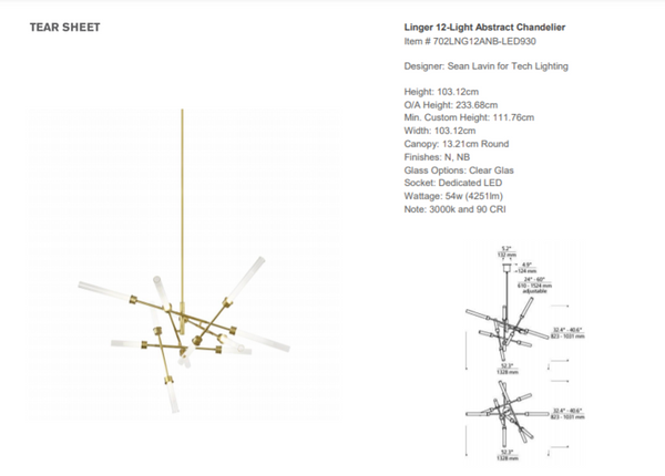 Sean Lavin Linger 12 Chandelier