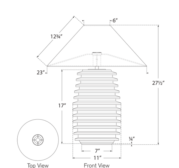 Lampa stołowa Lampa stołowa Crenelle 27" projektu Kelly Wearstler