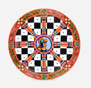 Set of two Dolce&Gabbana dinner plates, Carretto Siciliano