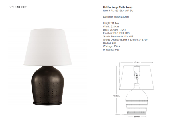 Ralph Lauren Home Halifax-large table lamp