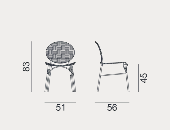 Colette 21 garden chair by Gervasoni 1882