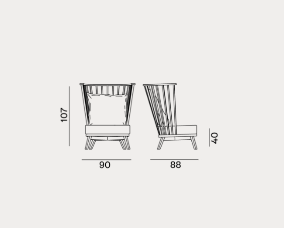 Gray 06 armchair by Gervasoni 1882