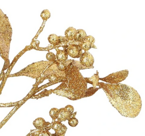 Christmas decoration - glitter branch with balls