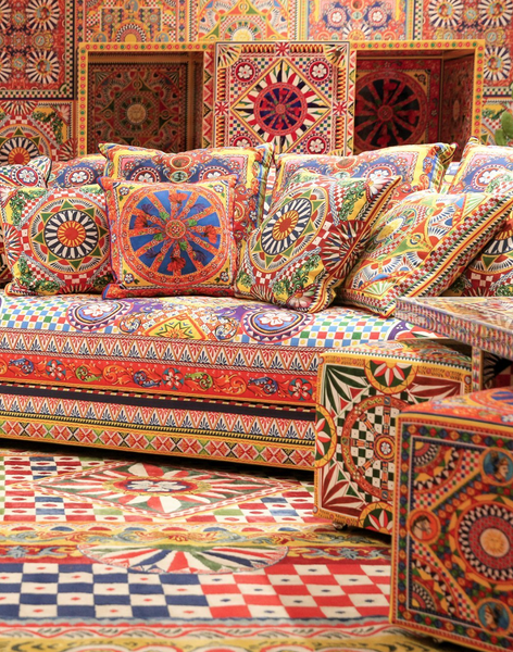 Poduszka jedwabna Dolce&Gabbana, Carretto Siciliano