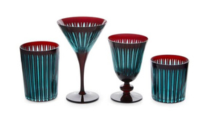L'Objet Prism Martini Glasses - Bordeaux (Set of 4)