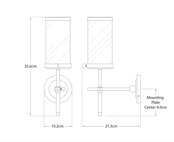 Bryant Bath wall lamp by Thomas O'Brien by Visual Comfort