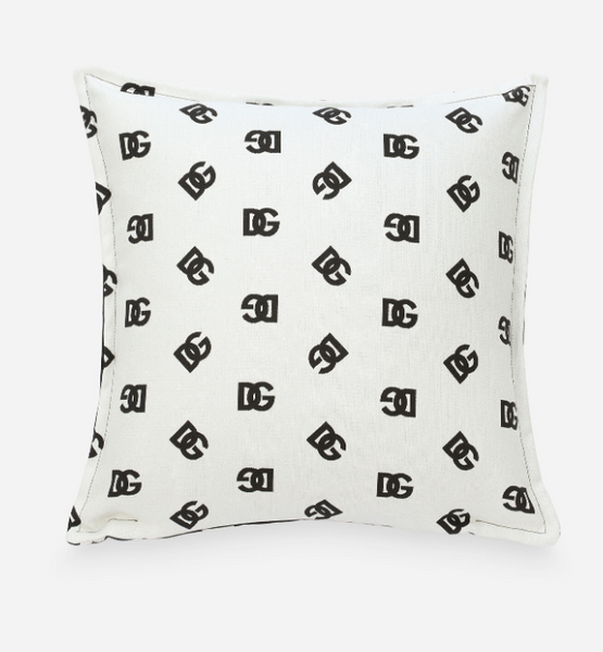 Dolce&Gabbana canvas cushion, DG Logo