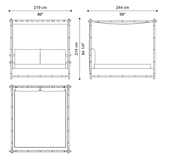 Blossom canopy bed by Etro Home