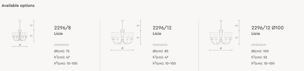 Licio chandelier by Italamp