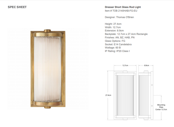 Kinkiet Thomas O'Brien Dresser marki Visual Comfort