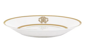 Set of six Roberto Cavalli Home soup plates, from the Silk (Gold) collection