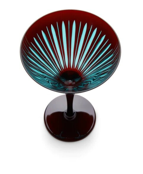 L'Objet Prism Martini Glasses - Bordeaux (Set of 4)