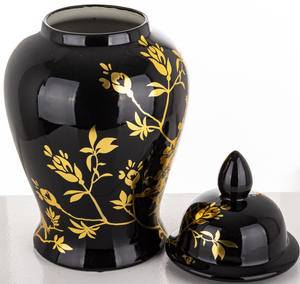 Waza ceramiczna Black Gold Blossom 