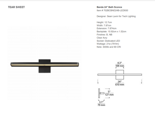 Kinkiet Sean Lavin Banda 24 marki Visual Comfort
