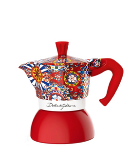 Medium Bialetti Dolce&Gabbana induction coffee maker from the MoMA collection