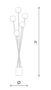 Tea floor lamp by Italamp