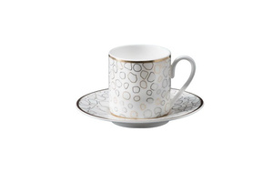 Set of six Roberto Cavalli Home coffee cups, from the Giraffa collection