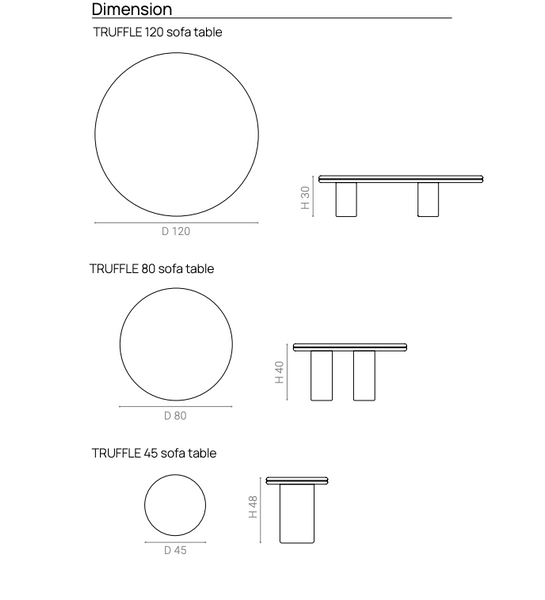 Truffle table by Monography
