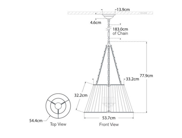 Lampa wisząca Allister 21" projektu Schumacher marki Visual Comfort