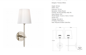 Thomas O'Brien Bryant wall lamp 