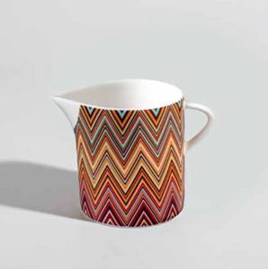 Missoni Home porcelain milk jug from the Zig Zag Jarris 148/156 collection