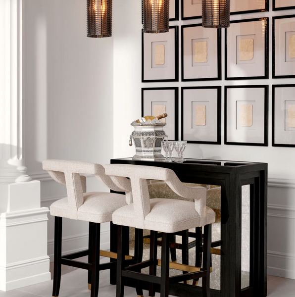 Roumier bar stool by Eichholtz