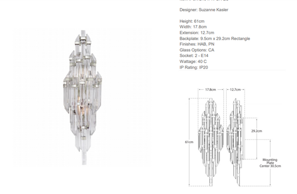 Suzanne Kasler Adele wall lamp