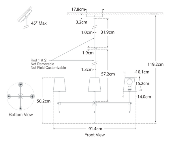 Żyrandol Bryant Large projektu Thomas O'Brien