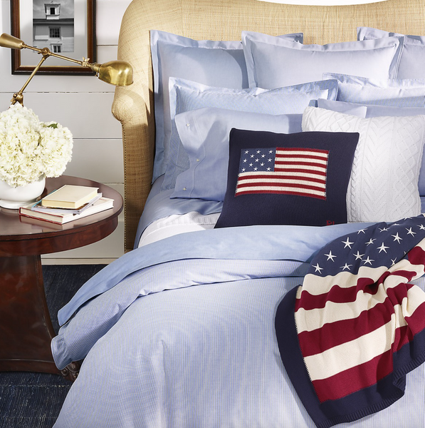 Ralph Lauren Home comforter cover, from the Oxford (Blue) collection