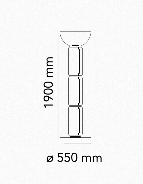 Lampa podłogowa Noctambule 3 High Cylinder Bowl marki Flos